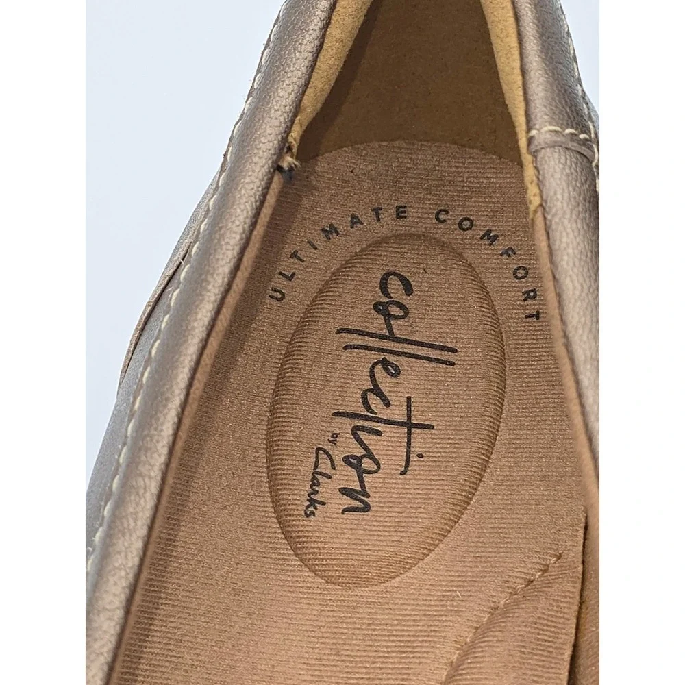 Clarks Ashland Bubble Loafers‎ - Men's Size 10 - Pewter Leather